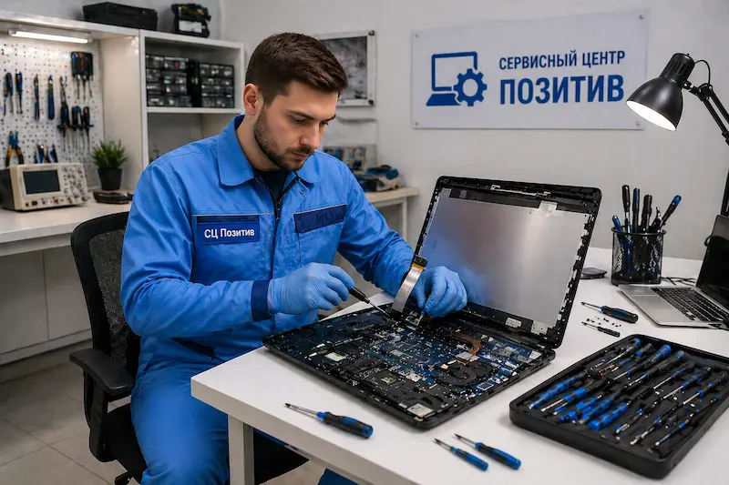 Замена шлейфа матрицы ноутбука в Московском