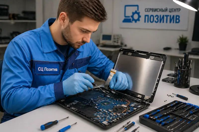 Ремонт шлейфа матрицы ноутбука в Московском