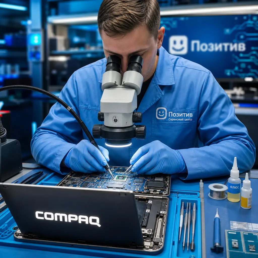 Замена видеокарты ноутбука Compaq в Московском