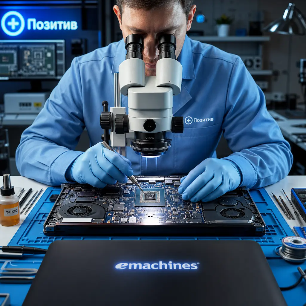 Замена видеокарты ноутбука Emachines в Московском