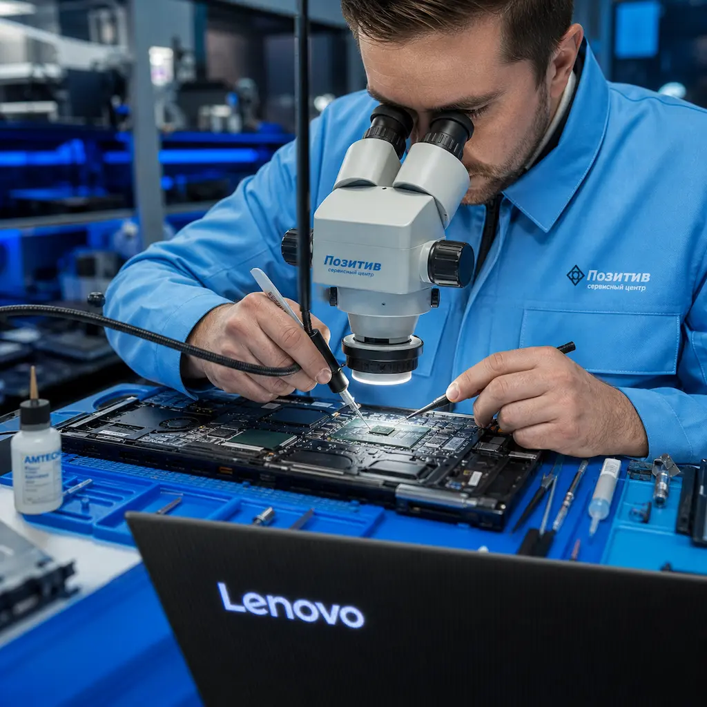 Замена видеокарты ноутбука Lenovo в Московском
