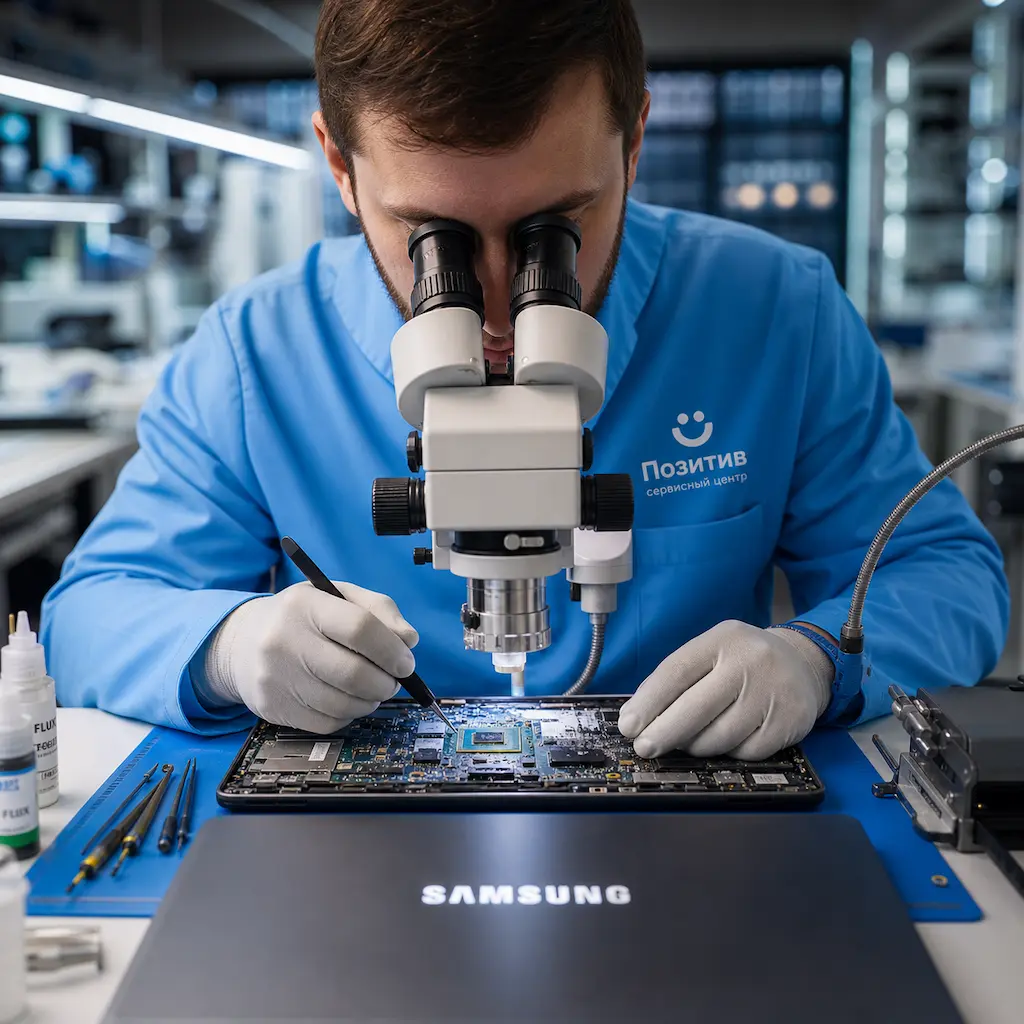 Замена видеокарты ноутбука Samsung в Московском