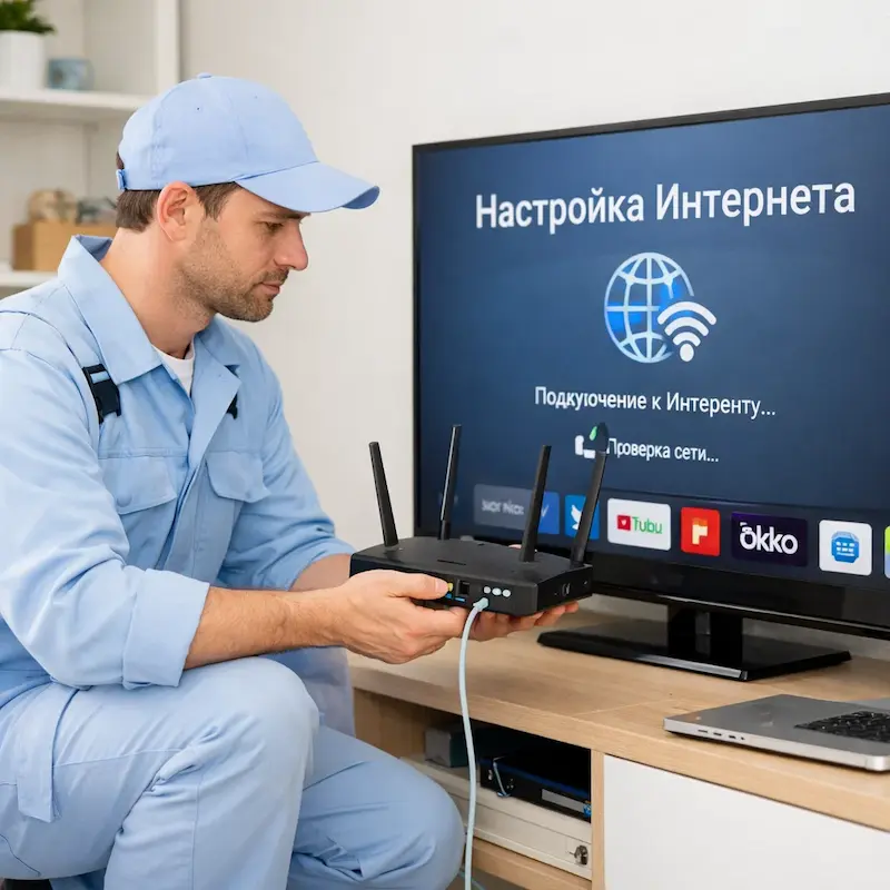 Настройка интернета на телевизоре в Московском