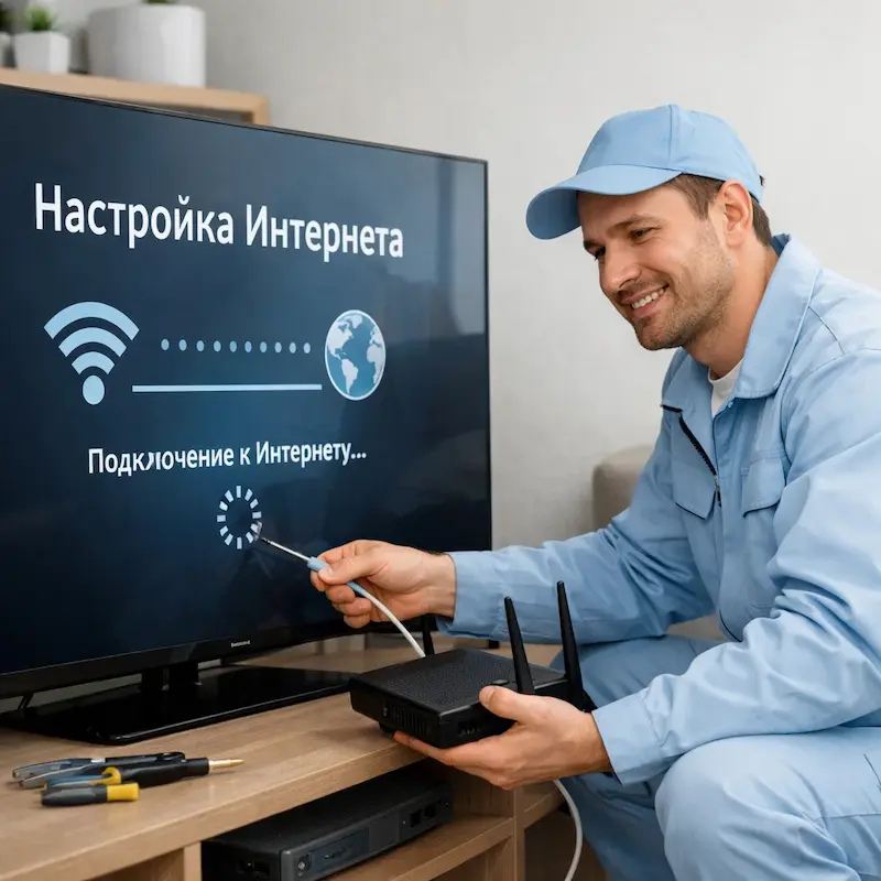 Настройка интернета на ТВ в Московском