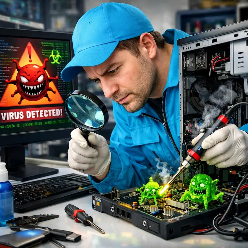 Вылечить компьютерный вирус в Московском