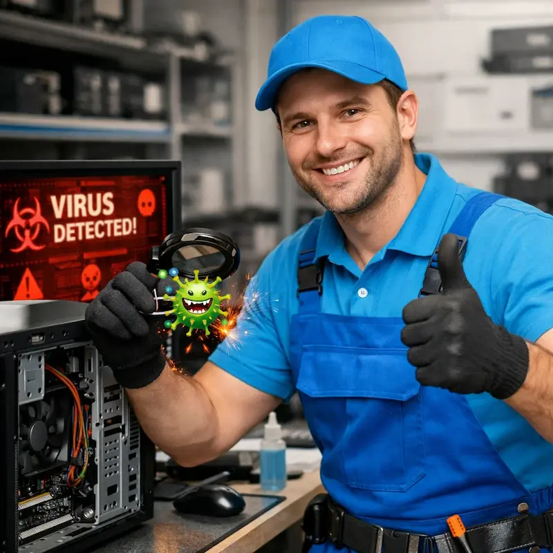 Удаление вирусов с компьютера в Московском