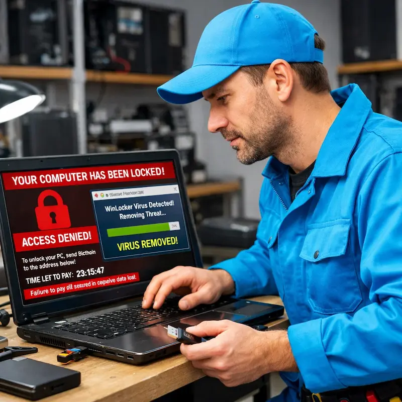 Поможем разблокировать компьютер и ноутбук в Московском